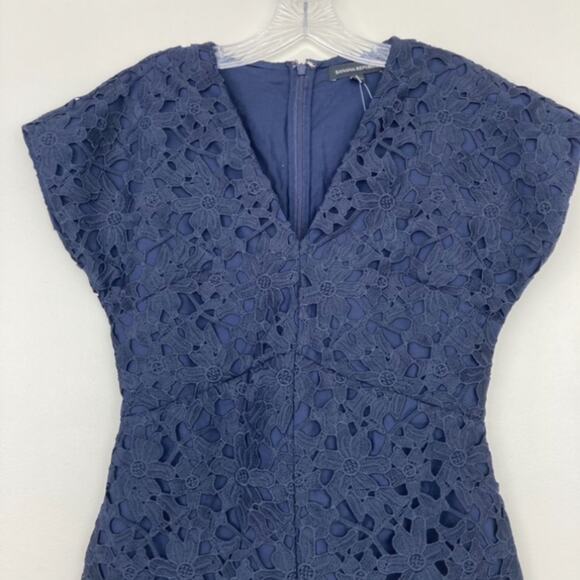 Banana Republic Navy Blue Lace Crochet Dress Sz 0 - Picture 2 of 7